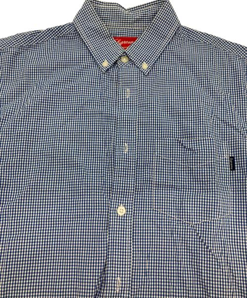SUPREME（シュプリーム）Supreme (シュプリーム) ギンガムチェックシャツ ブルー サイズ:Sの古着・服飾アイテム