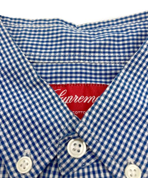 SUPREME（シュプリーム）Supreme (シュプリーム) ギンガムチェックシャツ ブルー サイズ:Sの古着・服飾アイテム