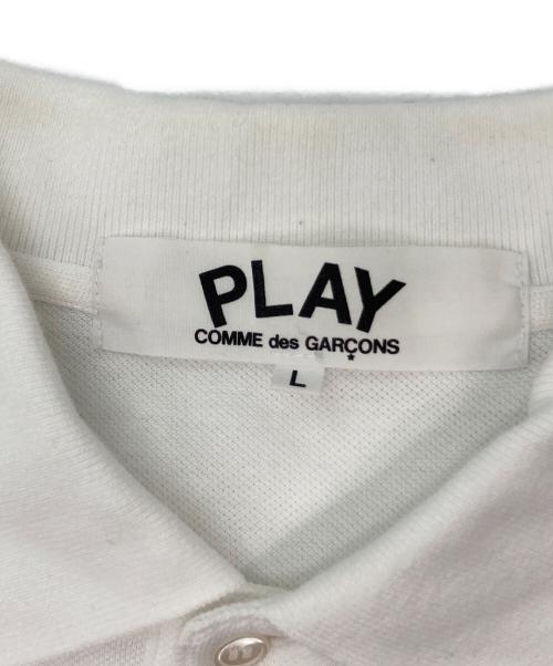 PLAY COMME des GARCONS（プレイコムデギャルソン）PLAY COMME des GARCONS (プレイコムデギャルソン) ポロシャツ ホワイト サイズ:Lの古着・服飾アイテム