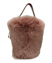 LUDLOW（ラドロー）の古着「フォックスファーワンハンドルバッグ」｜レッド×ブラウン