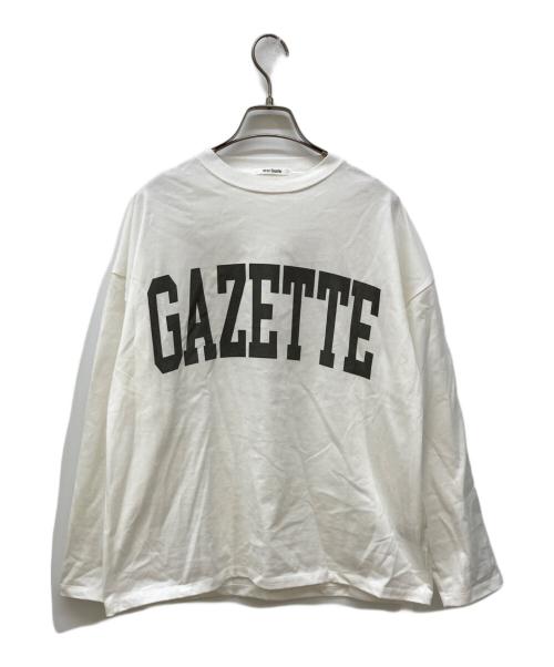 Whim Gazette（ウィムガゼット）Whim Gazette (ウィムガゼット) ロングスリーブカットソー ホワイト サイズ:Freeの古着・服飾アイテム