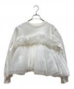 Bibiy.ビビィ）の古着「ANGELICA SWEATSHIRT/フリルスウェット」｜ホワイト