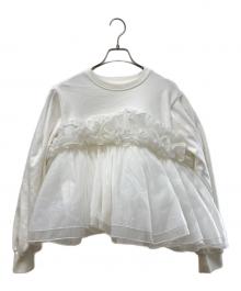 Bibiy.（ビビィ）の古着「ANGELICA SWEATSHIRT/フリルスウェット」｜ホワイト