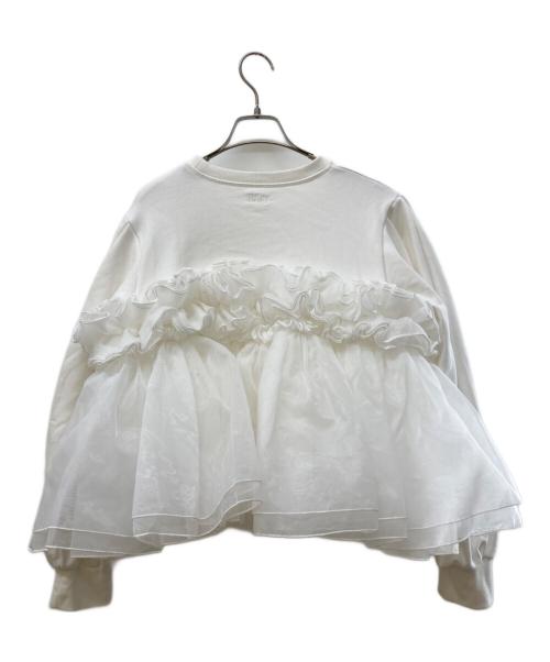 Bibiy.（ビビィ）Bibiy. (ビビィ) ANGELICA SWEATSHIRT/フリルスウェット ホワイト サイズ:Freeの古着・服飾アイテム