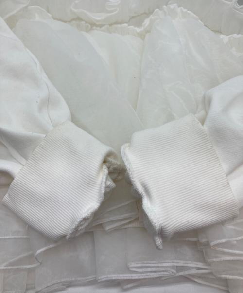 Bibiy.（ビビィ）Bibiy. (ビビィ) ANGELICA SWEATSHIRT/フリルスウェット ホワイト サイズ:Freeの古着・服飾アイテム