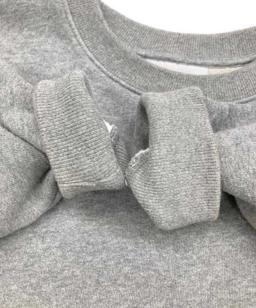 maison kitsune（メゾンキツネ）maison kitsune (メゾンキツネ) 裏起毛ワンポイント刺繍スウェット グレー サイズ:Mの古着・服飾アイテム
