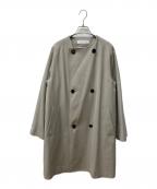 GALERIE VIEギャルリーヴィー）の古着「コットンウールギャバジン カラーレストレンチコート」｜ベージュ