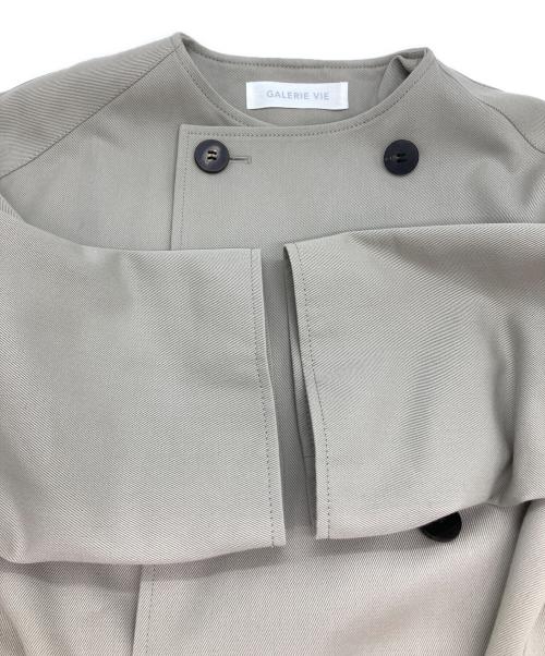 GALERIE VIE（ギャルリーヴィー）GALERIE VIE (ギャルリーヴィー) コットンウールギャバジン カラーレストレンチコート ベージュ サイズ:Freeの古着・服飾アイテム