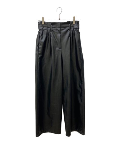 BALLSEY（ボールジィ）BALLSEY (ボールジィ) レザーライククロス サイドタブパンツ ブラック サイズ:34の古着・服飾アイテム