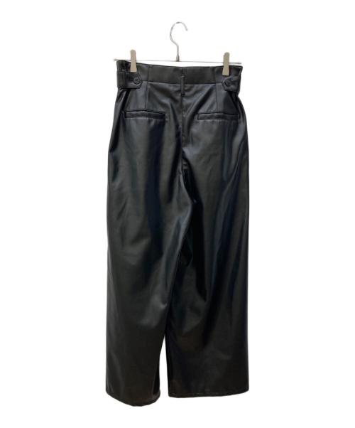 BALLSEY（ボールジィ）BALLSEY (ボールジィ) レザーライククロス サイドタブパンツ ブラック サイズ:34の古着・服飾アイテム
