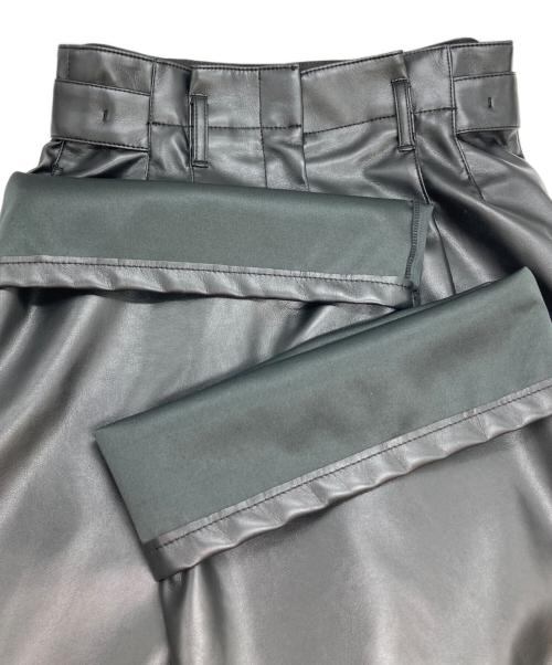 BALLSEY（ボールジィ）BALLSEY (ボールジィ) レザーライククロス サイドタブパンツ ブラック サイズ:34の古着・服飾アイテム