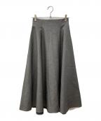Snidelスナイデル）の古着「ライトボンディングフレアスカート」｜グレー