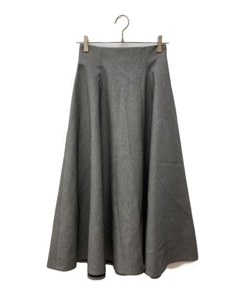 Snidel（スナイデル）Snidel (スナイデル) ライトボンディングフレアスカート グレー サイズ:1の古着・服飾アイテム