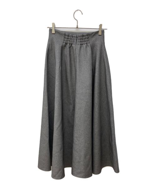 Snidel（スナイデル）Snidel (スナイデル) ライトボンディングフレアスカート グレー サイズ:1の古着・服飾アイテム