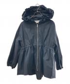 DONOBANドノバン）の古着「撥水フリルライトジャケット」｜ブラック