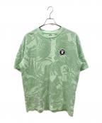 Aape BY A BATHING APEエーエイプ バイ アベイシングエイプ）の古着「ラバーワッペンカモ柄Tシャツ」｜グリーン
