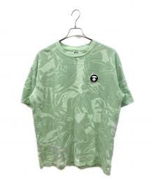 Aape BY A BATHING APE（エーエイプ バイ アベイシングエイプ）の古着「ラバーワッペンカモ柄Tシャツ」｜グリーン