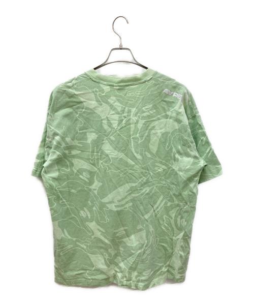 Aape BY A BATHING APE（エーエイプ バイ アベイシングエイプ）AAPE BY A BATHING APE (エーエイプ バイ アベイシングエイプ) ラバーワッペンカモ柄Tシャツ グリーン サイズ:XLの古着・服飾アイテム