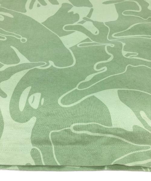 Aape BY A BATHING APE（エーエイプ バイ アベイシングエイプ）AAPE BY A BATHING APE (エーエイプ バイ アベイシングエイプ) ラバーワッペンカモ柄Tシャツ グリーン サイズ:XLの古着・服飾アイテム