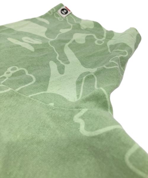 Aape BY A BATHING APE（エーエイプ バイ アベイシングエイプ）AAPE BY A BATHING APE (エーエイプ バイ アベイシングエイプ) ラバーワッペンカモ柄Tシャツ グリーン サイズ:XLの古着・服飾アイテム