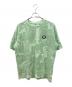 AAPE BY A BATHING APE（エーエイプ バイ アベイシングエイプ）の古着「ラバーワッペンカモ柄Tシャツ」｜グリーン