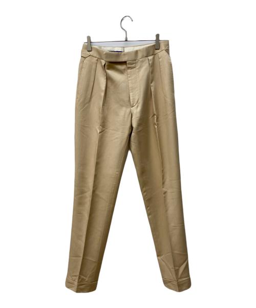 RALPH LAUREN Purple Label（ラルフ ローレン パープル レーベル）RALPH LAUREN PURPLE LABEL (ラルフ ローレン パープル レーベル) シルクスラックス ベージュ サイズ:28の古着・服飾アイテム