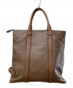 TOM FORDトムフォード）の古着「サイドハンドルレザートートバッグ」｜ブラウン