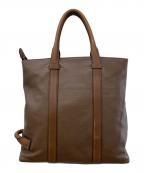 ）の古着「サイドハンドルレザートートバッグ」｜ブラウン