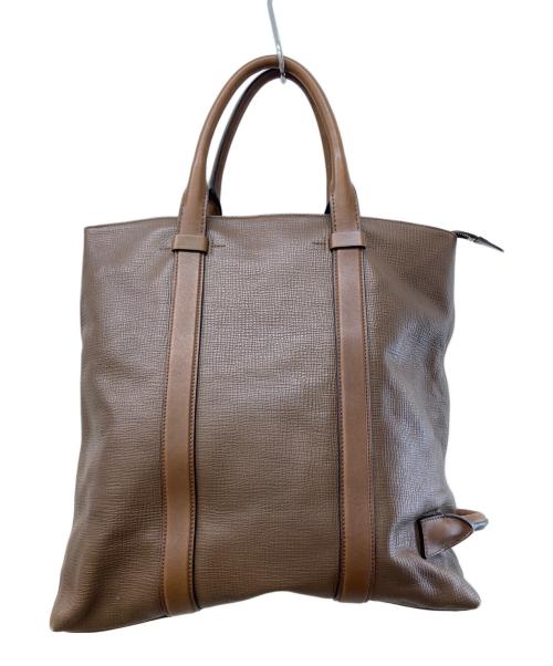 TOM FORD（トムフォード）TOM FORD (トムフォード) サイドハンドルレザートートバッグ ブラウンの古着・服飾アイテム