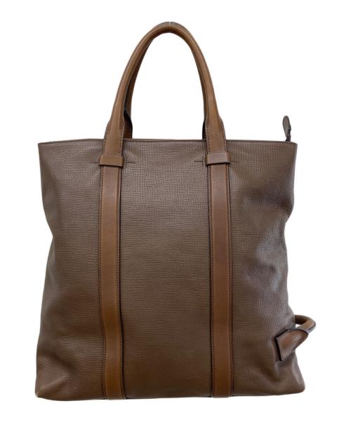 TOM FORD（トムフォード）TOM FORD (トムフォード) サイドハンドルレザートートバッグ ブラウンの古着・服飾アイテム