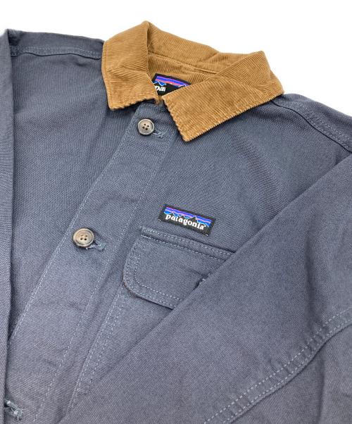 Patagonia（パタゴニア）Patagonia (パタゴニア) ポイント・レイズ・キャンバス・ジャケット ネイビー×ブラウン サイズ:XSの古着・服飾アイテム