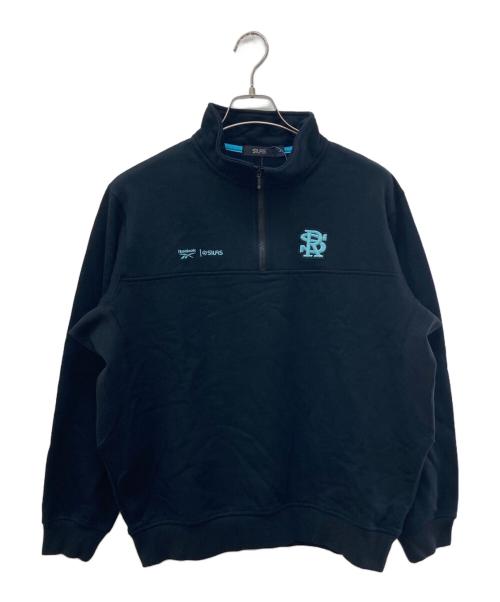 REEBOK（リーボック）REEBOK (リーボック) SILAS (サイラス) HALF ZIP SWEATSHIRT ブラック サイズ:L 未使用品の古着・服飾アイテム