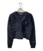 FRED PERRY×RAY BEAMSフレッドペリー×レイ ビームス）の古着「別注シャギーニットカーディガン」｜ブラック