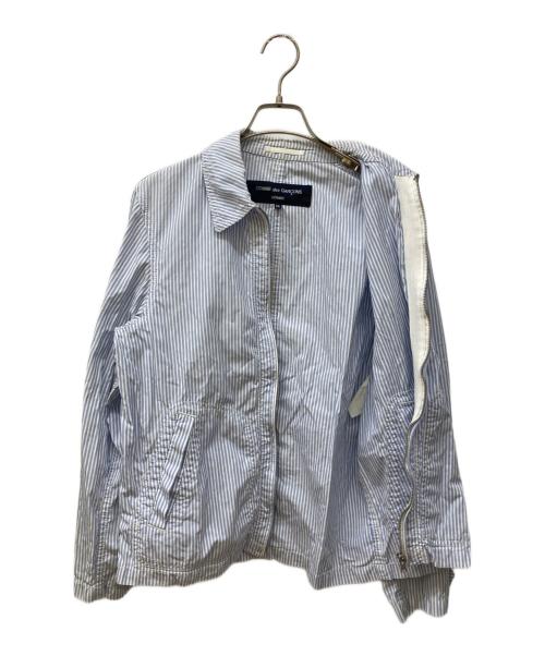 COMME des GARCONS HOMME（コムデギャルソン オム）COMME des GARCONS HOMME (コムデギャルソン オム) ジップアップジャケット ホワイト×スカイブルー サイズ:SSの古着・服飾アイテム