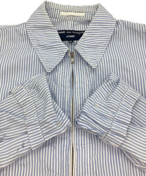 COMME des GARCONS HOMME（コムデギャルソン オム）COMME des GARCONS HOMME (コムデギャルソン オム) ジップアップジャケット ホワイト×スカイブルー サイズ:SSの古着・服飾アイテム