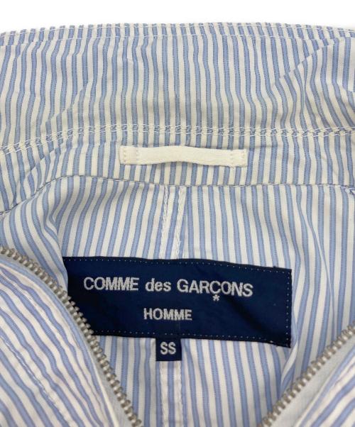 COMME des GARCONS HOMME（コムデギャルソン オム）COMME des GARCONS HOMME (コムデギャルソン オム) ジップアップジャケット ホワイト×スカイブルー サイズ:SSの古着・服飾アイテム