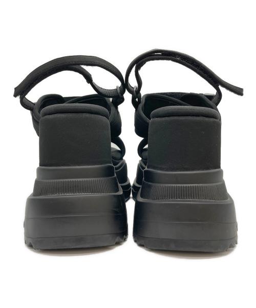 YELLO（イエロ）YELLO (イエロ) 厚底スポーツサンダル ブラック サイズ:Lの古着・服飾アイテム