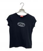 DIESELディーゼル）の古着「T-ANGIE/ロゴTシャツ」｜ブラック