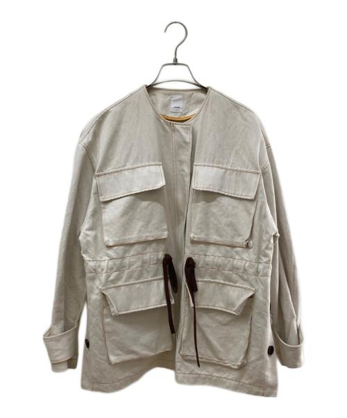 IHNN（イン）IHNN (イン) マルチポケットジップ アイボリー サイズ:Sの古着・服飾アイテム