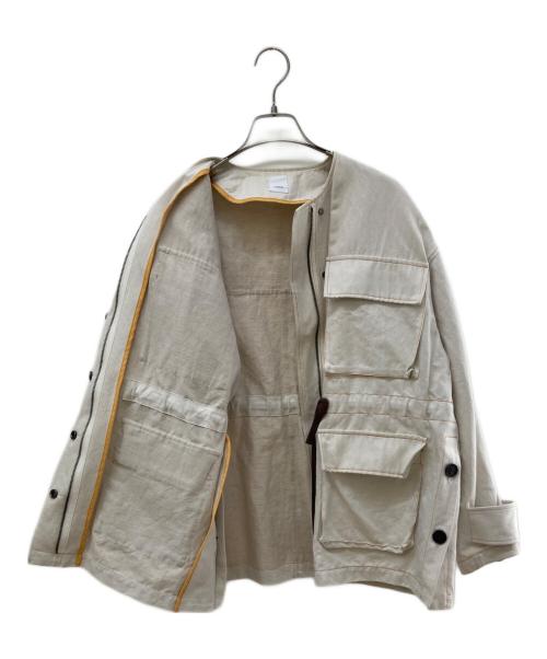 IHNN（イン）IHNN (イン) マルチポケットジップ アイボリー サイズ:Sの古着・服飾アイテム