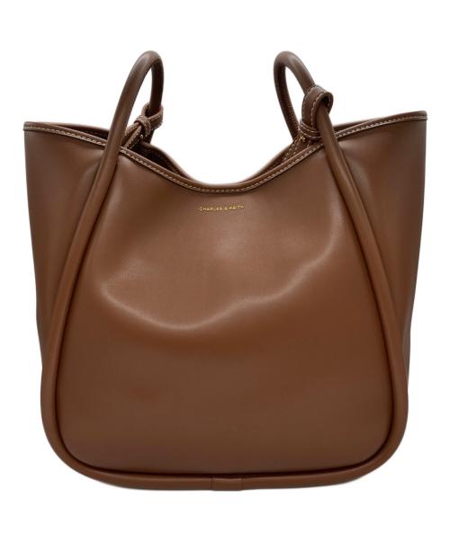 CHARLES & KEITH（チャールズアンドキース）CHARLES & KEITH (チャールズアンドキース) Lyla/エコレザートートバッグ ブラウンの古着・服飾アイテム
