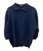 LUTAYSリュテス）の古着「カシミヤ混ニットポロシャツ」｜ネイビー