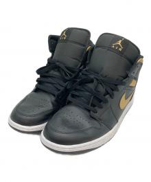 NIKE（ナイキ）の古着「ハイカットスニーカー/Air Jordan 1 Mid」｜ブラック/Black/Metallic 