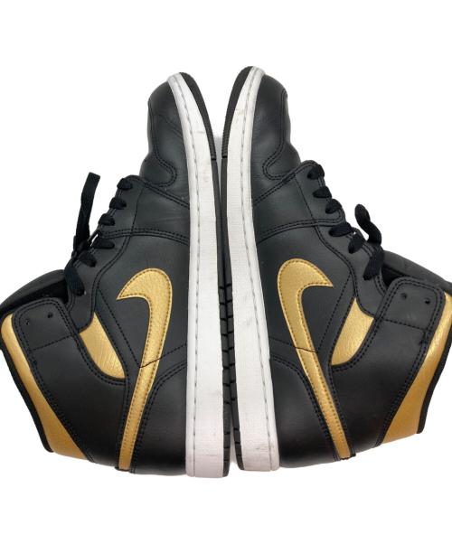 NIKE（ナイキ）NIKE (ナイキ) ハイカットスニーカー/Air Jordan 1 Mid ブラック/Black/Metallic  サイズ:29の古着・服飾アイテム
