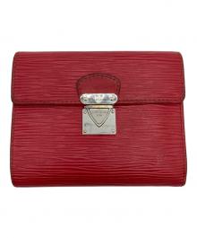 LOUIS VUITTON（ルイ ヴィトン）の古着「ポルトフォイユ・コアラ/三つ折り財布」｜レッド