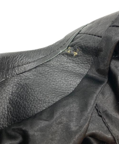 moto field（モトフィールド）MOTO FIELD (モトフィールド) ノーカラーレザージャケット ブラック サイズ:3Lの古着・服飾アイテム