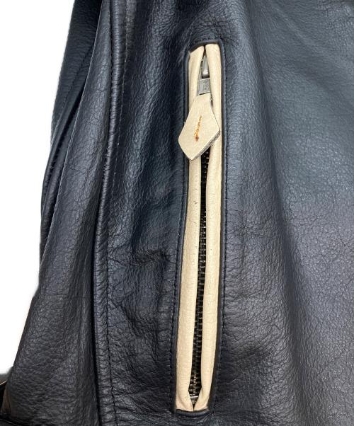 moto field（モトフィールド）MOTO FIELD (モトフィールド) ノーカラーレザージャケット ブラック サイズ:3Lの古着・服飾アイテム