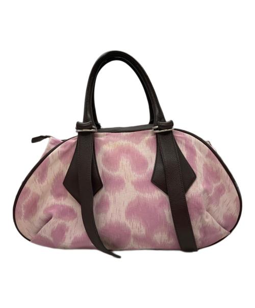Vivienne Westwood（ヴィヴィアンウエストウッド）Vivienne Westwood (ヴィヴィアンウエストウッド) ヤスミン/レオパード柄オーブアイコントートバッグ ピンク×ブラウン サイズ:-の古着・服飾アイテム