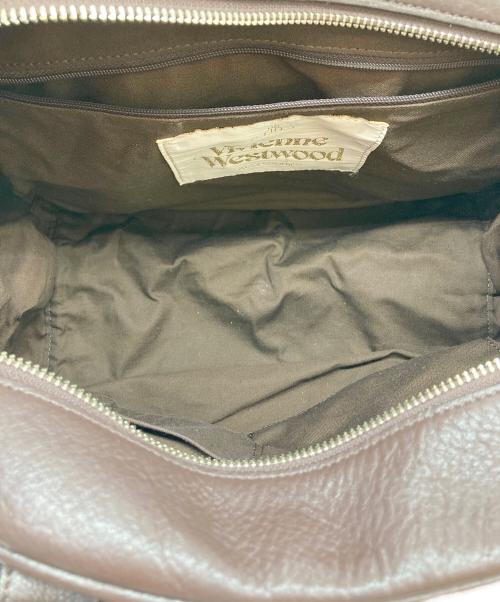 Vivienne Westwood（ヴィヴィアンウエストウッド）Vivienne Westwood (ヴィヴィアンウエストウッド) ヤスミン/レオパード柄オーブアイコントートバッグ ピンク×ブラウン サイズ:-の古着・服飾アイテム
