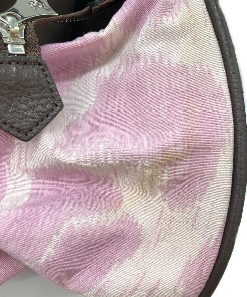 Vivienne Westwood（ヴィヴィアンウエストウッド）Vivienne Westwood (ヴィヴィアンウエストウッド) ヤスミン/レオパード柄オーブアイコントートバッグ ピンク×ブラウン サイズ:-の古着・服飾アイテム